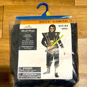 Skull Ninja Halloween Costumes Size Boys’ Large ( 10/12 )
